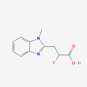 molecular formula C11H11FN2O2 B13638630 2-Fluoro-3-(1-methyl-1h-benzo[d]imidazol-2-yl)propanoic acid 