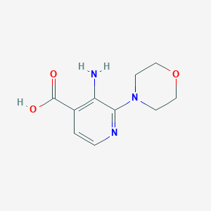 molecular formula C10H13N3O3 B13638637 3-Amino-2-morpholinoisonicotinic acid 