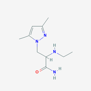 molecular formula C10H18N4O B13638643 3-(3,5-Dimethyl-1h-pyrazol-1-yl)-2-(ethylamino)propanamide 