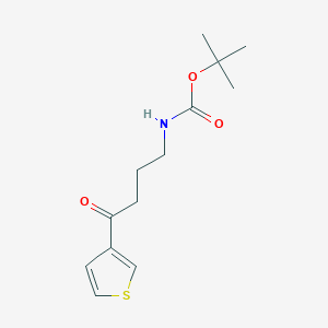 molecular formula C13H19NO3S B13638644 Tert-butyl (4-oxo-4-(thiophen-3-yl)butyl)carbamate 