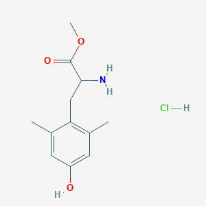 molecular formula C12H18ClNO3 B13638648 Methyl (2S)-2-amino-3-(4-hydroxy-2,6-dimethylphenyl)propanoate hydrochloride 