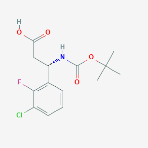 (S)-3-((tert-Butoxycarbonyl)amino)-3-(3-chloro-2-fluorophenyl)propanoic acid