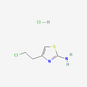 molecular formula C5H8Cl2N2S B13638712 4-(2-Chloroethyl)-1,3-thiazol-2-aminehydrochloride CAS No. 858009-39-9