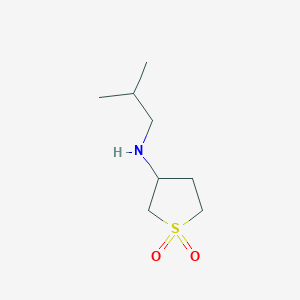 molecular formula C8H17NO2S B13638721 3-(Isobutylamino)tetrahydrothiophene 1,1-dioxide 