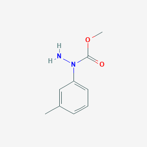 molecular formula C9H12N2O2 B13638734 Hydrazinecarboxylic acid, 1-(3-methylphenyl)-, methyl ester 