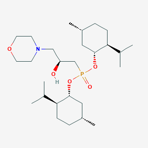 molecular formula C27H52NO5P B13638764 bis[(1R,2S,5R)-2-isopropyl-5-methylcyclohexyl] [(2S)-2-hydroxy-3-morpholin-4-ylpropyl]phosphonate 