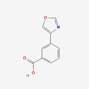 molecular formula C10H7NO3 B13638774 3-(Oxazol-4-yl)benzoic acid 