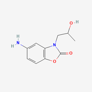 molecular formula C10H12N2O3 B13638787 5-Amino-3-(2-hydroxypropyl)benzo[d]oxazol-2(3h)-one 