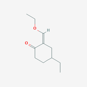 molecular formula C11H18O2 B13638812 2-(Ethoxymethylene)-4-ethylcyclohexan-1-one 