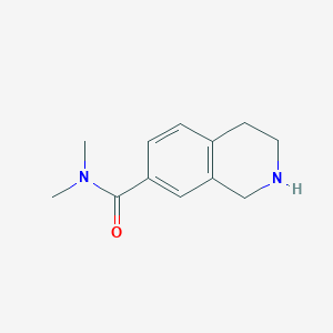 molecular formula C12H16N2O B13638817 N,N-dimethyl-1,2,3,4-tetrahydroisoquinoline-7-carboxamide 