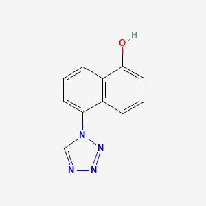 molecular formula C11H8N4O B13638820 5-(1H-tetrazol-1-yl)-1-naphthol 