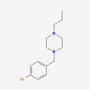 molecular formula C14H21BrN2 B13638843 1-(4-Bromobenzyl)-4-propylpiperazine 