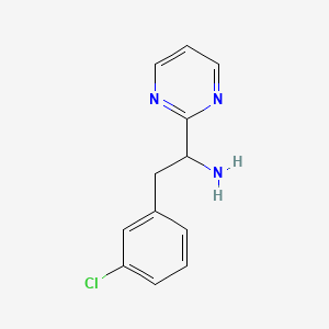 2-(3-Chlorophenyl)-1-(pyrimidin-2-yl)ethan-1-amine