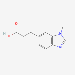 molecular formula C11H12N2O2 B13638899 3-(1-methyl-1H-1,3-benzodiazol-6-yl)propanoic acid 