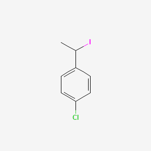 molecular formula C8H8ClI B13638900 1-Chloro-4-(1-iodoethyl)benzene 