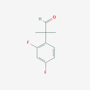 molecular formula C10H10F2O B13638923 2-(2,4-Difluorophenyl)-2-methylpropanal 