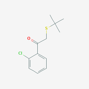 molecular formula C12H15ClOS B13638940 2-(Tert-butylthio)-1-(2-chlorophenyl)ethan-1-one 