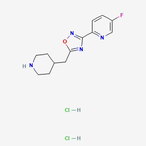 3-(5-Fluoropyridin-2-yl)-5-(piperidin-4-ylmethyl)-1,2,4-oxadiazole dihydrochloride