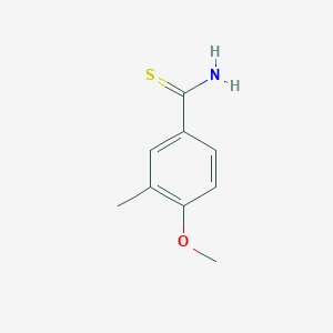 molecular formula C9H11NOS B13638946 4-Methoxy-3-methylbenzene-1-carbothioamide 