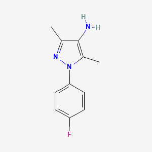 molecular formula C11H12FN3 B1363895 1-(4-Fluorophenyl)-3,5-dimethylpyrazol-4-amine 