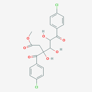 molecular formula C20H18Cl2O7 B13638973 Methyl 3-(4-chlorobenzoyl)-6-(4-chlorophenyl)-3,4,5-trihydroxy-6-oxohexanoate 