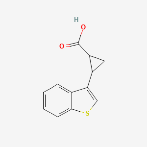 molecular formula C12H10O2S B13638990 2-(Benzo[b]thiophen-3-yl)cyclopropane-1-carboxylic acid 