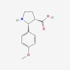 Rel-(2R,3S)-2-(4-methoxyphenyl)pyrrolidine-3-carboxylic acid