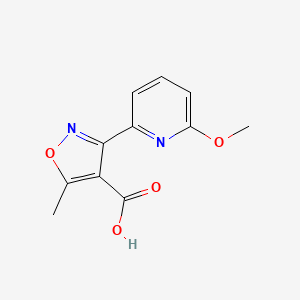 molecular formula C11H10N2O4 B13639020 3-(6-Methoxy-2-pyridyl)-5-methylisoxazole-4-carboxylic Acid 