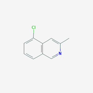 molecular formula C10H8ClN B13639021 5-Chloro-3-methylisoquinoline 