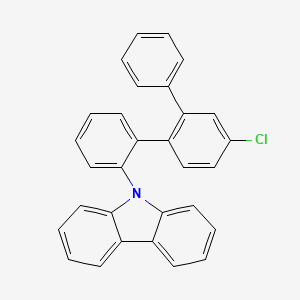 molecular formula C30H20ClN B13639034 9-[2-(4-chloro-2-phenylphenyl)phenyl]carbazole 