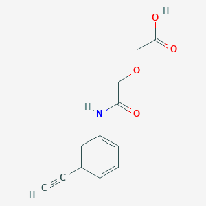 molecular formula C12H11NO4 B13639063 2-(2-((3-Ethynylphenyl)amino)-2-oxoethoxy)acetic acid 