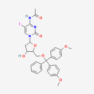 N-(1-((2R,4S,5R)-5-((Bis(4-methoxyphenyl)(phenyl)methoxy)methyl)-4-hydroxytetrahydrofuran-2-yl)-5-iodo-2-oxo-1,2-dihydropyrimidin-4-yl)acetamide