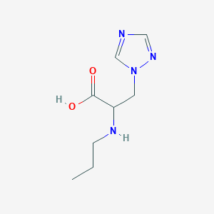 molecular formula C8H14N4O2 B13639137 2-(Propylamino)-3-(1h-1,2,4-triazol-1-yl)propanoic acid 