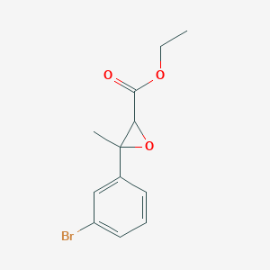 molecular formula C12H13BrO3 B13639191 Ethyl 3-(3-bromophenyl)-3-methyloxirane-2-carboxylate 