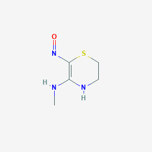 molecular formula C5H9N3OS B136392 N-methyl-6-nitroso-3,4-dihydro-2H-1,4-thiazin-5-amine CAS No. 148639-72-9