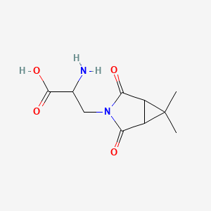 molecular formula C10H14N2O4 B13639201 2-Amino-3-(6,6-dimethyl-2,4-dioxo-3-azabicyclo[3.1.0]hexan-3-yl)propanoic acid 