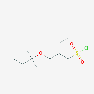 molecular formula C11H23ClO3S B13639211 2-((Tert-pentyloxy)methyl)pentane-1-sulfonyl chloride 