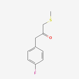 molecular formula C10H11FOS B13639215 1-(4-Fluorophenyl)-3-(methylthio)propan-2-one 