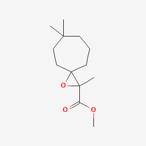 molecular formula C13H22O3 B13639218 Methyl 2,6,6-trimethyl-1-oxaspiro[2.6]nonane-2-carboxylate 