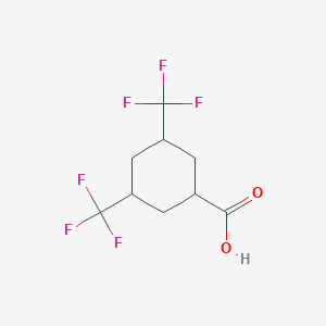 molecular formula C9H10F6O2 B13639223 3,5-Di(trifluoromethyl)cyclohexane-1-carboxylic acid CAS No. 117186-04-6