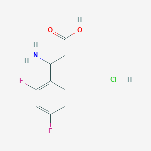 molecular formula C9H10ClF2NO2 B13639252 3-Amino-3-(2,4-difluorophenyl)propanoic acid hydrochloride 