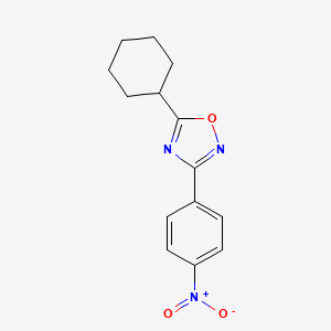 molecular formula C14H15N3O3 B1363927 5-环己基-3-(4-硝基苯基)-1,2,4-噁二唑 CAS No. 54608-93-4