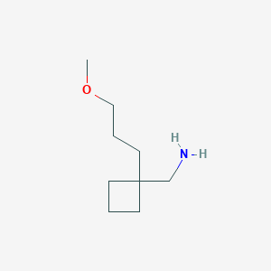 molecular formula C9H19NO B13639274 (1-(3-Methoxypropyl)cyclobutyl)methanamine 