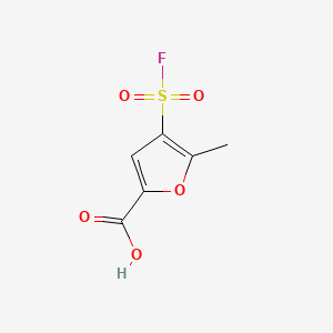 molecular formula C6H5FO5S B13639348 4-(Fluorosulfonyl)-5-methylfuran-2-carboxylicacid 