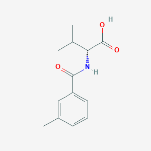 molecular formula C13H17NO3 B1363942 (R)-3-Methyl-2-(3-methylbenzamido)butanoic acid 