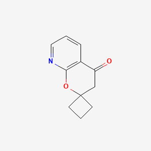 molecular formula C11H11NO2 B13639430 3',4'-Dihydrospiro[cyclobutane-1,2'-pyrano[2,3-b]pyridine]-4'-one 