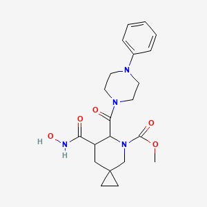 methyl (6S,7S)-7-(hydroxycarbamoyl)-6-(4-phenylpiperazine-1-carbonyl)-5-azaspiro[2.5]octane-5-carboxylate