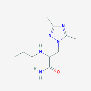 molecular formula C10H19N5O B13639474 3-(3,5-Dimethyl-1h-1,2,4-triazol-1-yl)-2-(propylamino)propanamide 