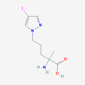 2-Amino-5-(4-iodo-1h-pyrazol-1-yl)-2-methylpentanoic acid