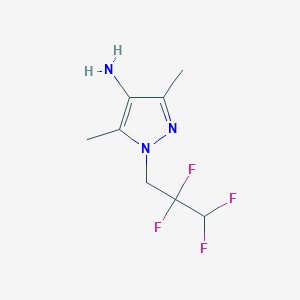 molecular formula C8H11F4N3 B13639501 3,5-Dimethyl-1-(2,2,3,3-tetrafluoropropyl)-1H-pyrazol-4-amine CAS No. 1006486-98-1